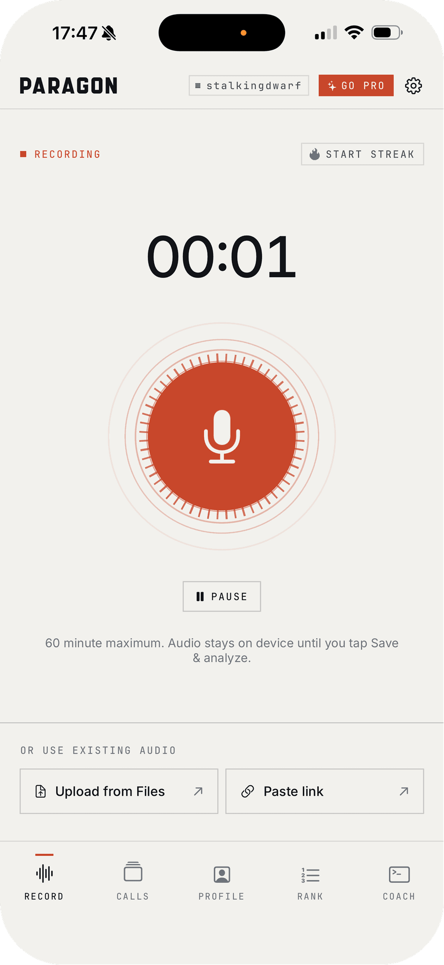 Paragon — Record view